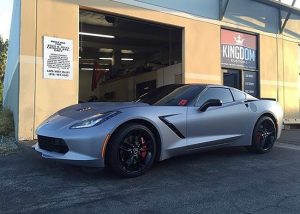 Chevrolet wrapped in Avery SW Brushed Steel vinyl