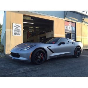Chevrolet wrapped in Avery SW Brushed Steel vinyl