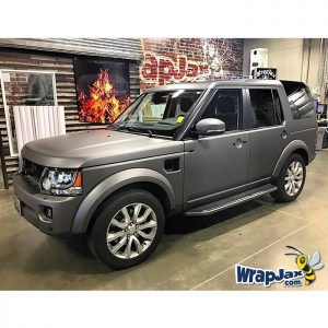 Land Rover wrapped in Avery SW Matte Charcoal Metallic vinyl