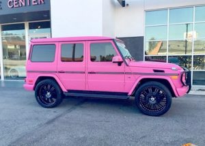 Mercedes-Benz wrapped in 1080 Matte Pink vinyl