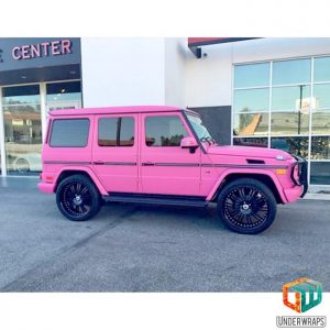 Mercedes-Benz wrapped in 1080 Matte Pink vinyl