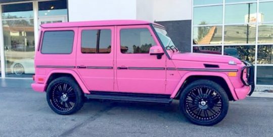 Mercedes-Benz wrapped in 1080 Matte Pink vinyl