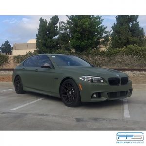BMW wrapped in 1080 Matte Military Green vinyl