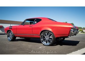Chevrolet wrapped in Orafol Sunset Shift Red/Orange shade shifting vinyl