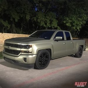 Chevrolet wrapped in Avery SW Matte Midnight Sand Metallic vinyl