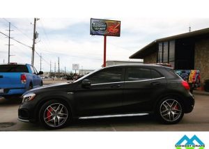 Mercedes Benz wrapped in 3M 1080 Satin Black vinyl