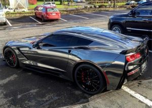Chevrolet wrapped in Avery SW Black Chrome vinyl
