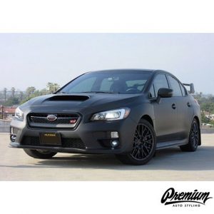 Subaru wrapped in 3M 1080 Matte Deep Black vinyl