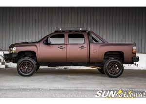 Chevrolet wrapped in Arlon UPP Chocolate Brown vinyl