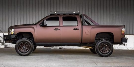 Chevrolet wrapped in Arlon UPP Chocolate Brown vinyl