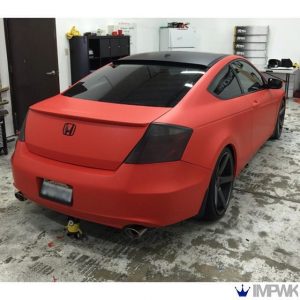 Honda Accord wrapped in Matte Red vinyl