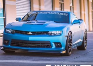 Chevrolet wrapped in Avery SW Matte Lagoon Blue Metallic vinyl