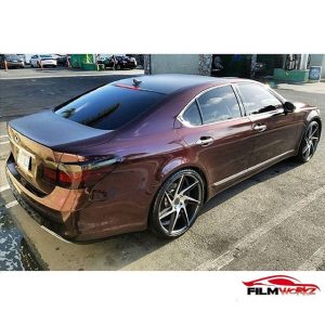 Lexus wrapped in Black Rose vinyl