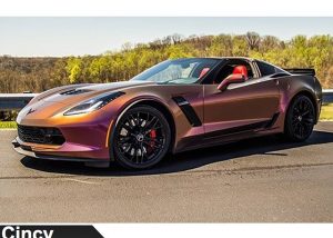 Chevrolet wrapped in Orafol 970RA Shade Shift Aubergine/Bronze vinyl