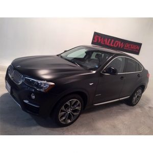 BMW wrapped in 1080 Satin Black vinyl