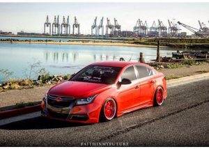 Chevrolet wrapped in Avery SW Gloss Diamond Red vinyl