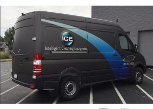 Mercedes Benz wrapped in 3M 1080 Matte Charcoal Metallic with custom printed IJ 180Cv3 vinyls