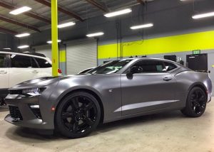 Chevrolet wrapped in 3M 1080 Satin Dark Gray vinyl