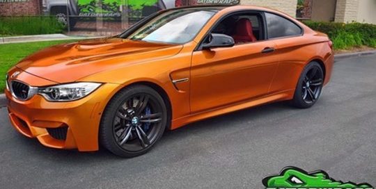 BMW wrapped in 3M 1080 Gloss Liquid Copper vinyl