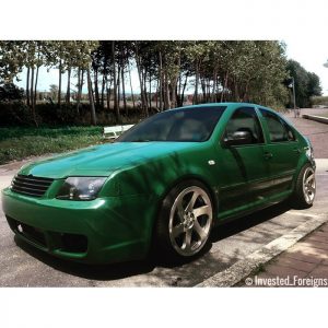 Volkswagen wrapped in Orafol 970RA Gloss Fir Tree Green vinyl