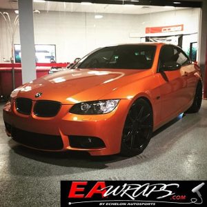 BMW wrapped in 3M 1080-G364 Gloss Fiery Orange