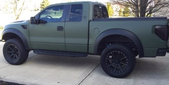 Ford wrapped in 1080 Matte Military Green vinyl