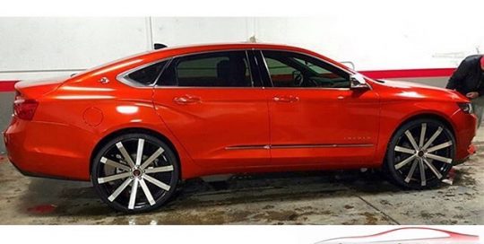 Chevrolet wrapped in 1080 Gloss Fiery Orange vinyl