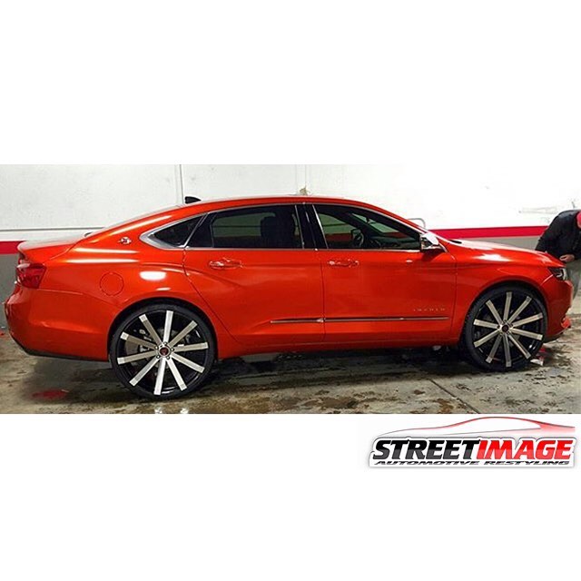Chevrolet wrapped in 1080 Gloss Fiery Orange vinyl