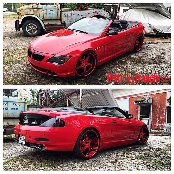 BMW wrapped in Avery SW900436 Gloss Carmine Red Vinyl Wrap 3M
