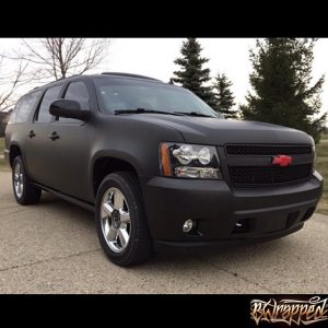 Chevrolet wrapped in 3M 1080-M12 Matte Black and 1080-G12 Gloss Black