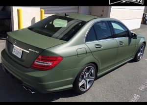 Mercedes Benz wrapped in 3M 1080-M26 Matte Military Green