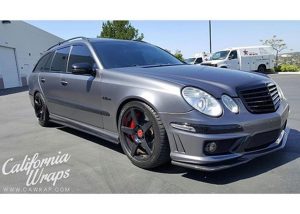 Mercedes Benz wrapped in 1080 Satin Dark Gray vinyl