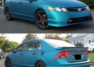 Honda wrapped in Avery SW900-648M Matte Lagoon Blue