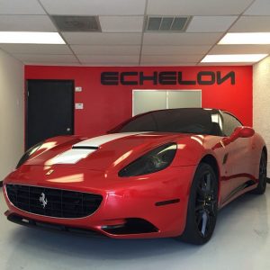 Ferrari wrapped in 3M 1080-G363 Gloss Dragon Fire Red