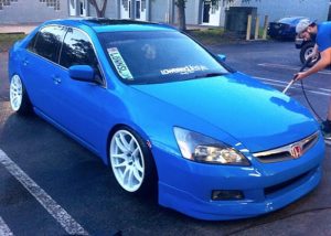 Honda wrapped in 3M 1080-G47 Gloss Intense Blue