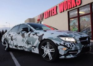 Mercedes Benz wrapped in custom printed Avery 1005EZRS vinyl