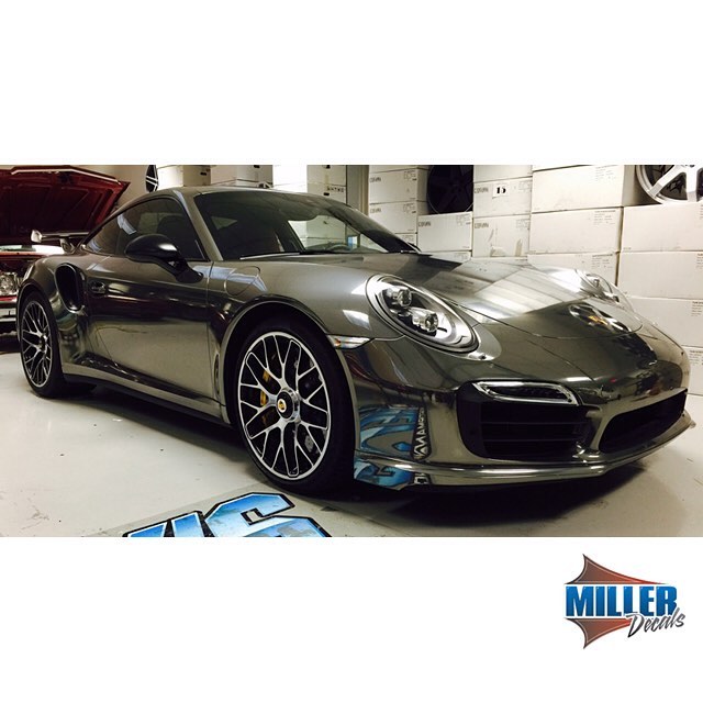 Porsche Wrapped In Avery Sw Black Chrome Vinyl