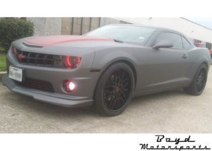 Chevrolet wrapped in Avery Matte Charcoal Metallic vinyl
