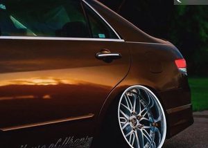 Honda wrapped in Orafol Orient Brown Metallic vinyl
