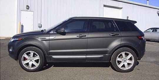 Range Rover wrapped in 1080 Matte Black vinyl
