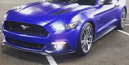 Ford wrapped in 1080 Satin Mystique Blue vinyl