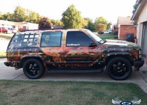 Chevrolet wrapped in custom printed 3M IJ180C vinyl