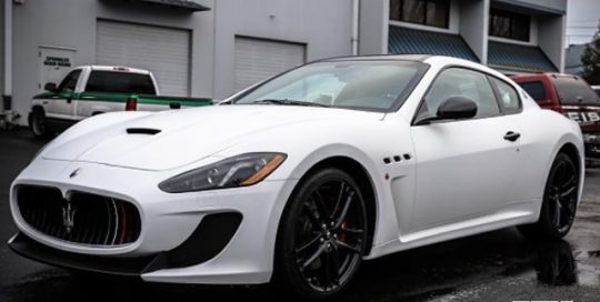Maserati wrapped in 1080 Matte White vinyl