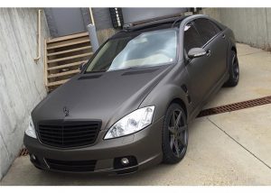 Mercedes Benz wrapped in 3M 1080-M211 Matte Charcoal Metallic