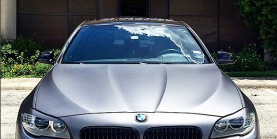 BMW wrapped in 3M 1080-M261 Matte Dark Gray & 1080-G12 Gloss Black