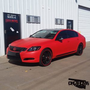 Lexus wrapped in 3M 1080-M13 Matte Red
