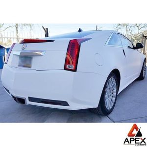 Cadillac wrapped in 3M 1080-CF10 White Carbon Fiber