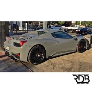 Ferrari wrapped in Avery SW900-865 Gloss Dark Grey