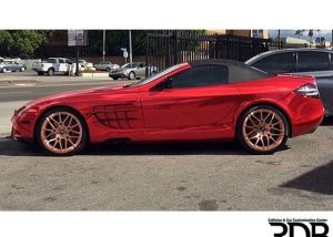 Mercedes Benz wrapped in Avery SW900-474 Red Chrome