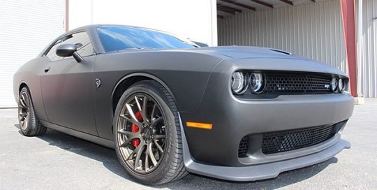 Dodge Challenger wrapped in Avery SW900-180 Matte Black